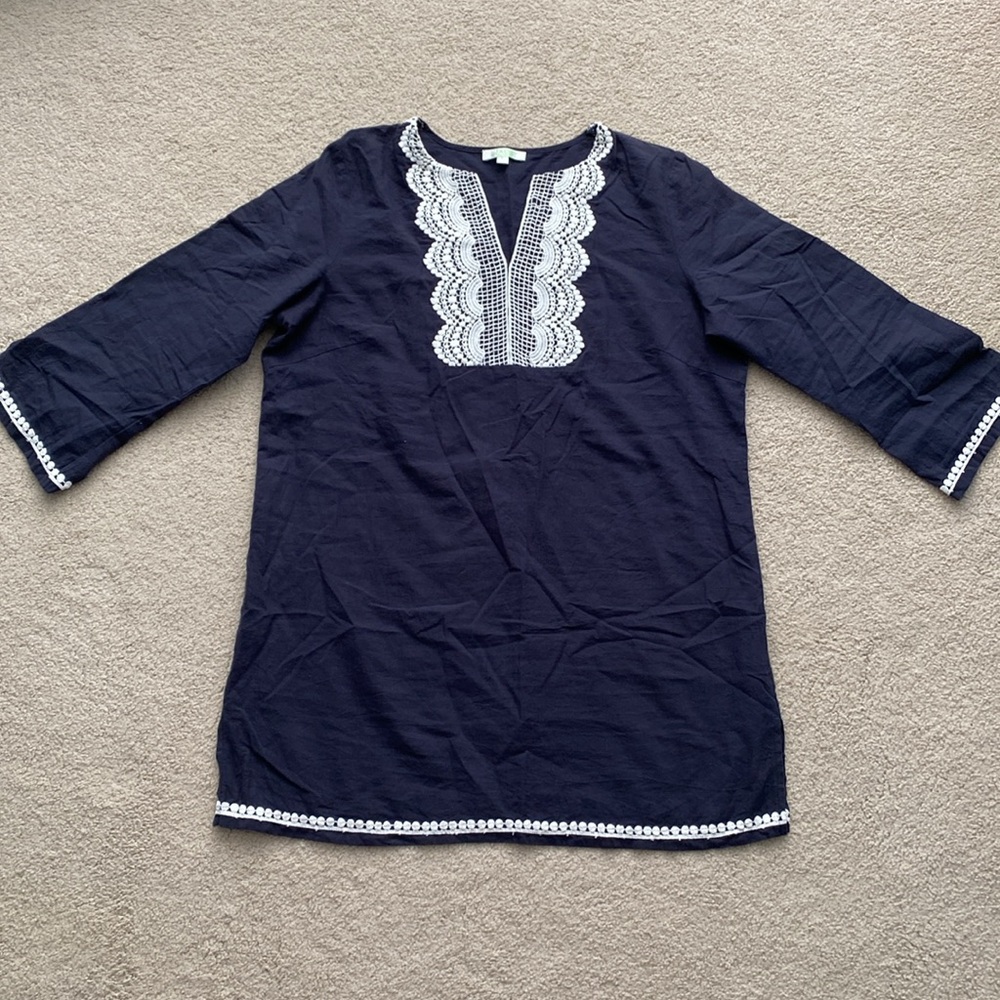 Jade Melody Tam swim cover up in navy blue size large - Picture 2 of 13